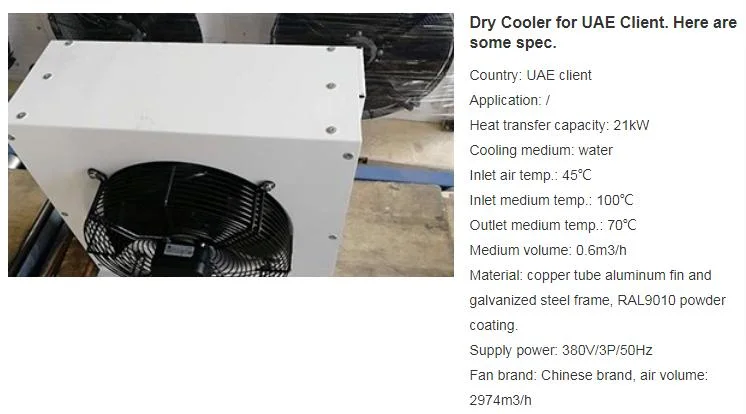 Venttk Server Liquid Cooling Single Fan Dry Cooler Ec-100 Cooling