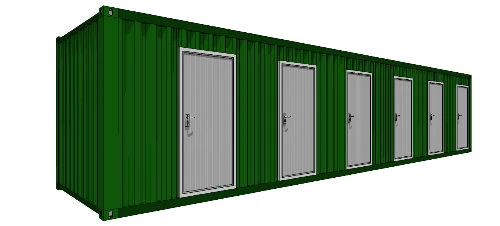 20 Feet Modular Prefab Mobile Container Shower for Mining Workers.