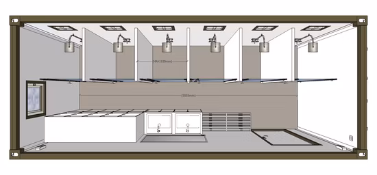 20 Feet Modular Prefab Mobile Container Shower for Mining Workers.