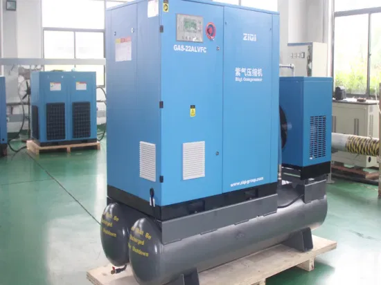 Oil Injected Electric Air Cooled Combined 7 8 10 13bar 22kw 30HP Screw Air Compressor with Plate Type Air Dryer Air Filters for Mining