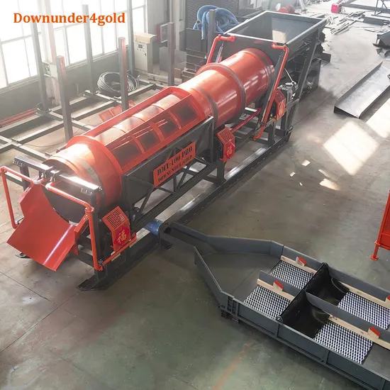 Large Scale Gold Mining Trommel with Heavy Mineral Concentration for Placer Mining