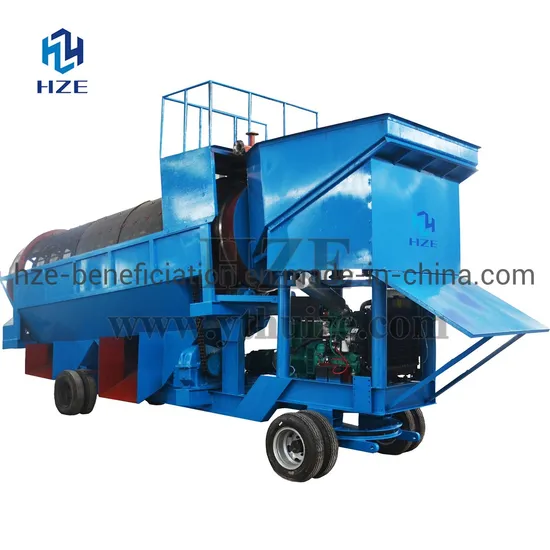 Alluvial and Placer Efficient Mining Equipment Portable Gold Trommel 
